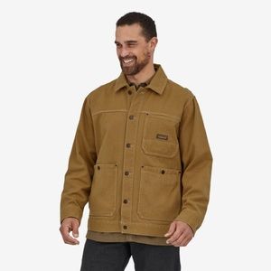 NWT Men's Iron Forge Hemp® Canvas Chore Coat XL  - Coriander Brown wEmbroidery